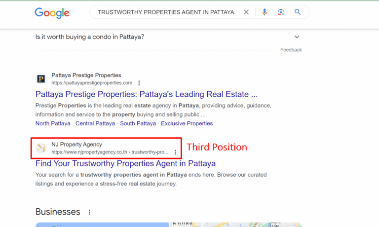 SEO 48 NJ Property 3rd Position